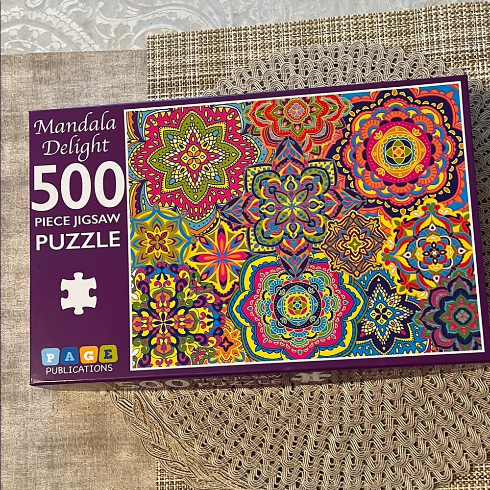 Vibrant Mandala 500 Piece Puzzle Set by Page Publications